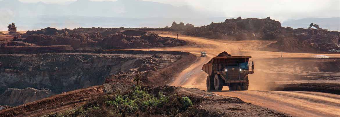 Gabbro quarry and haul truck operating in Liwa, Sohar, Oman